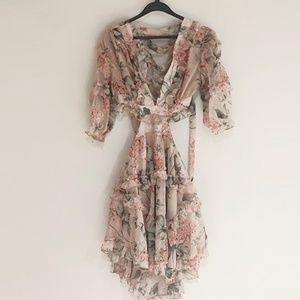 COPY - Korean Tie Back Floral Mini Dress